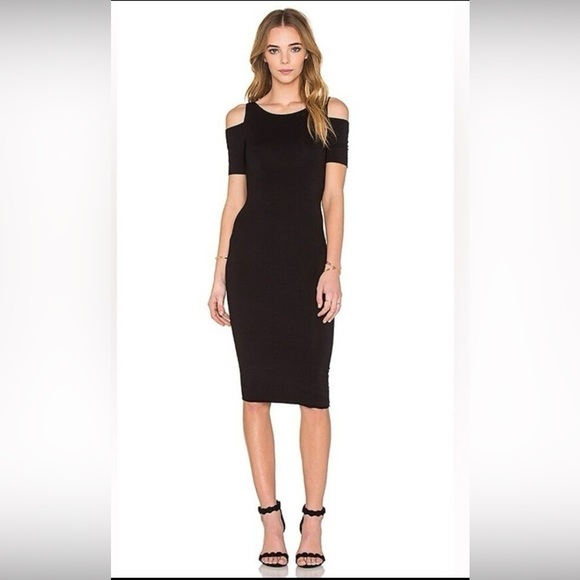 Michael Kors Dresses & Skirts - NWT $175 Michael Kors Black Off-Shoulder Dress Midi Bodycon Dress Size XXS